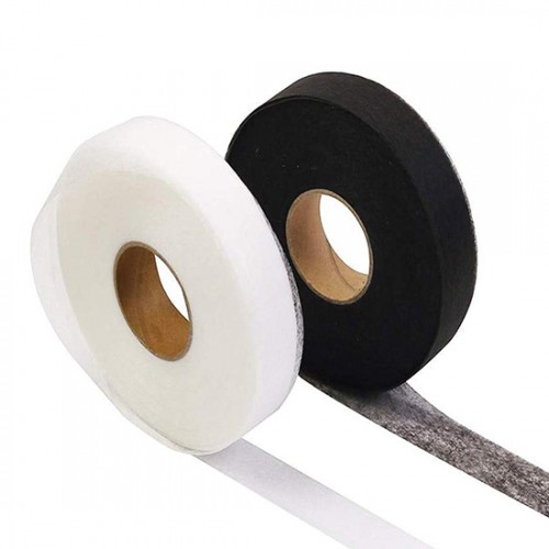 1.2 inch Iron On Hemming Tape 70 Yards x 2 Rolls, White & Black