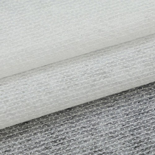 Non Woven Stitch Bonded Interlining, 40" x 100 Yards, White & Black & Grey