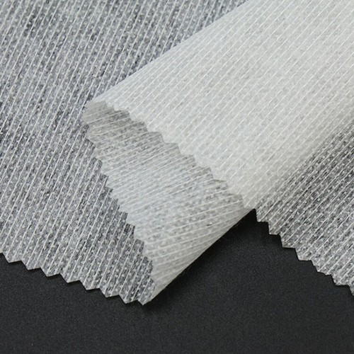 Non Woven Stitch Bonded Interlining, 40" x 100 Yards, White & Black & Grey