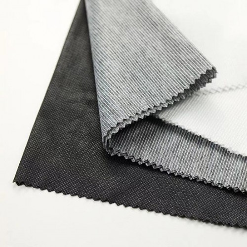 Non Woven Stitch Bonded Interlining, 40" x 100 Yards, White & Black & Grey