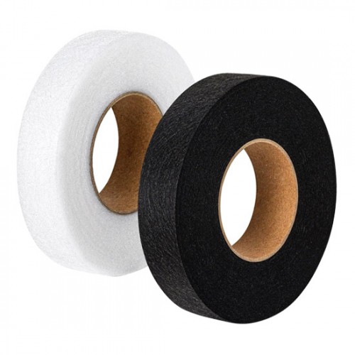 0.6 inch Iron On Hemming Tape, 70 Yards x 4 Rolls, White & Black