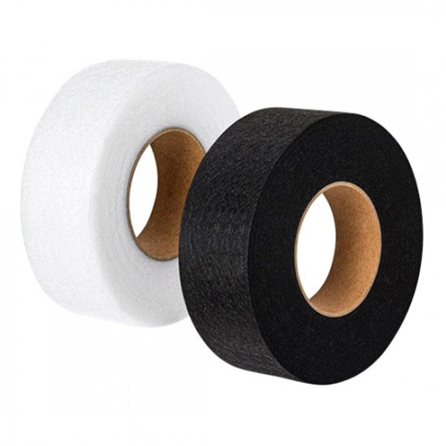 1.2 inch Iron On Hemming Tape, 70 Yards x 2 Rolls, White & Black