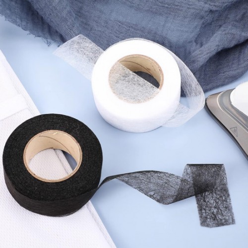 1.0 inch Iron On Hemming Tape, 70 Yards x 2 Rolls, White & Black