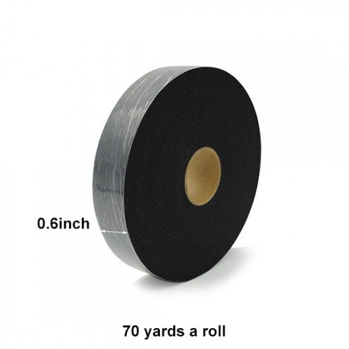 0.6 inch Iron On Hemming Tape, 70 Yards x 4 Rolls, White & Black