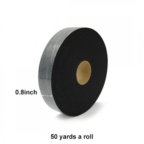 60gsm Iron On Hem Tape, 0.8 inch x 50 Yards x 1 Roll, White & Black