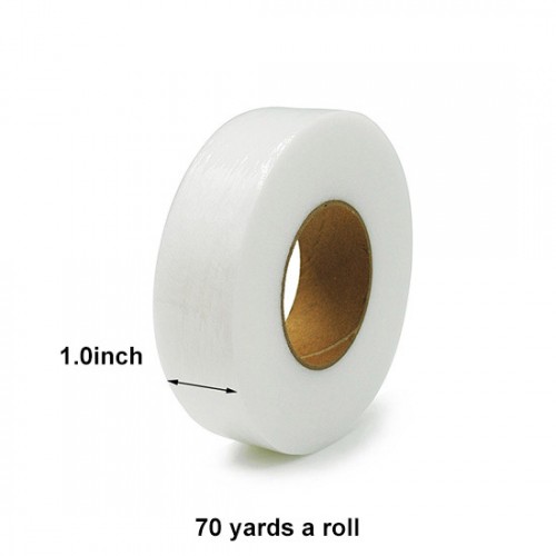 1.0 inch Iron On Hemming Tape, 70 Yards x 2 Rolls, White & Black