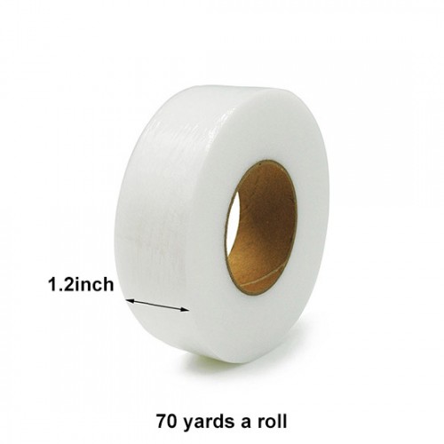 1.2 inch Iron On Hemming Tape, 70 Yards x 2 Rolls, White & Black