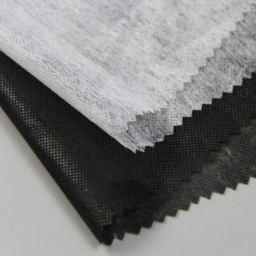 Lightweight Non Woven Fusible Interfacing, 40" x 100 Yards, White & Black