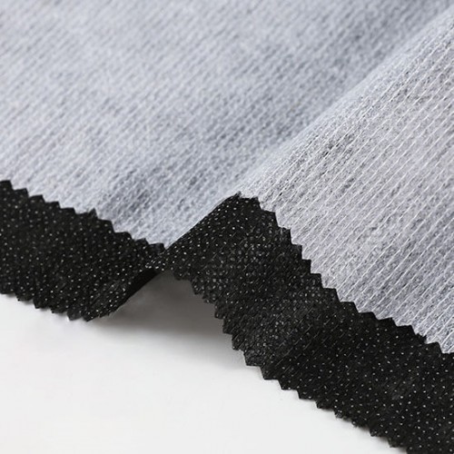 Stitch Bonded Non Woven Interlining, 40" x 100 Yards, White & Black & Grey