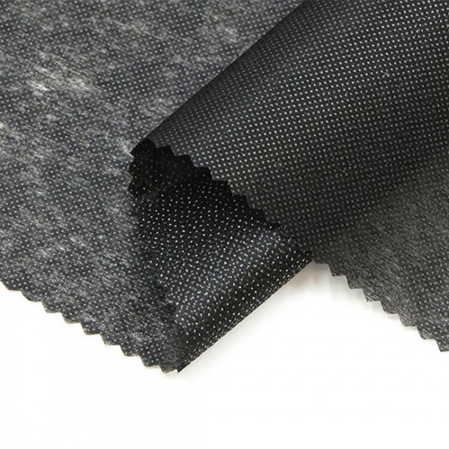 Double Dot Non Woven Interlining, 40" x 100 Yards, White & Black & Grey