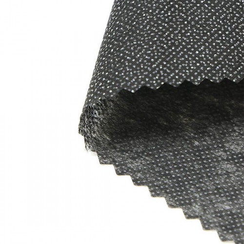 Double Dot Non Woven Interlining, 40" x 100 Yards, White & Black & Grey