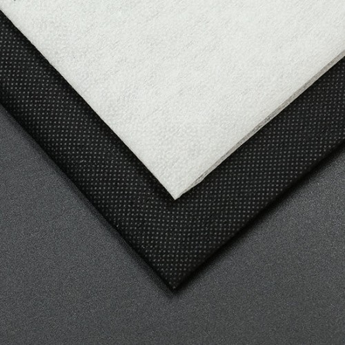 Double Dot Non Woven Interlining, 40" x 100 Yards, White & Black