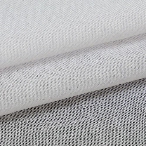 Cotton Woven Iron On Interfacing, 44" x 100 Yards, White & Black